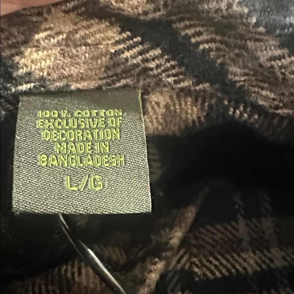 Timberland Plaid Thick Flannel Shirt size large - Picture 5 of 5